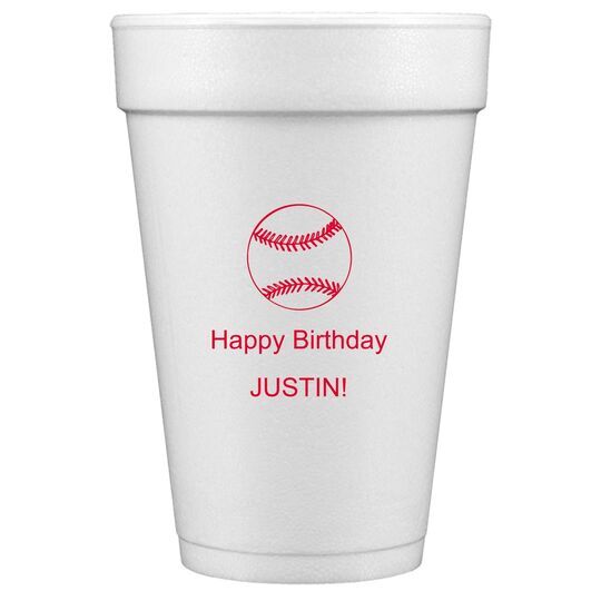 All Star Baseball Styrofoam Cups